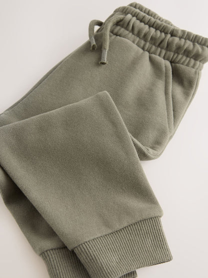 Khaki Green Slim Fit Soft Touch Jersey Joggers (3mths-7yrs) image 4
