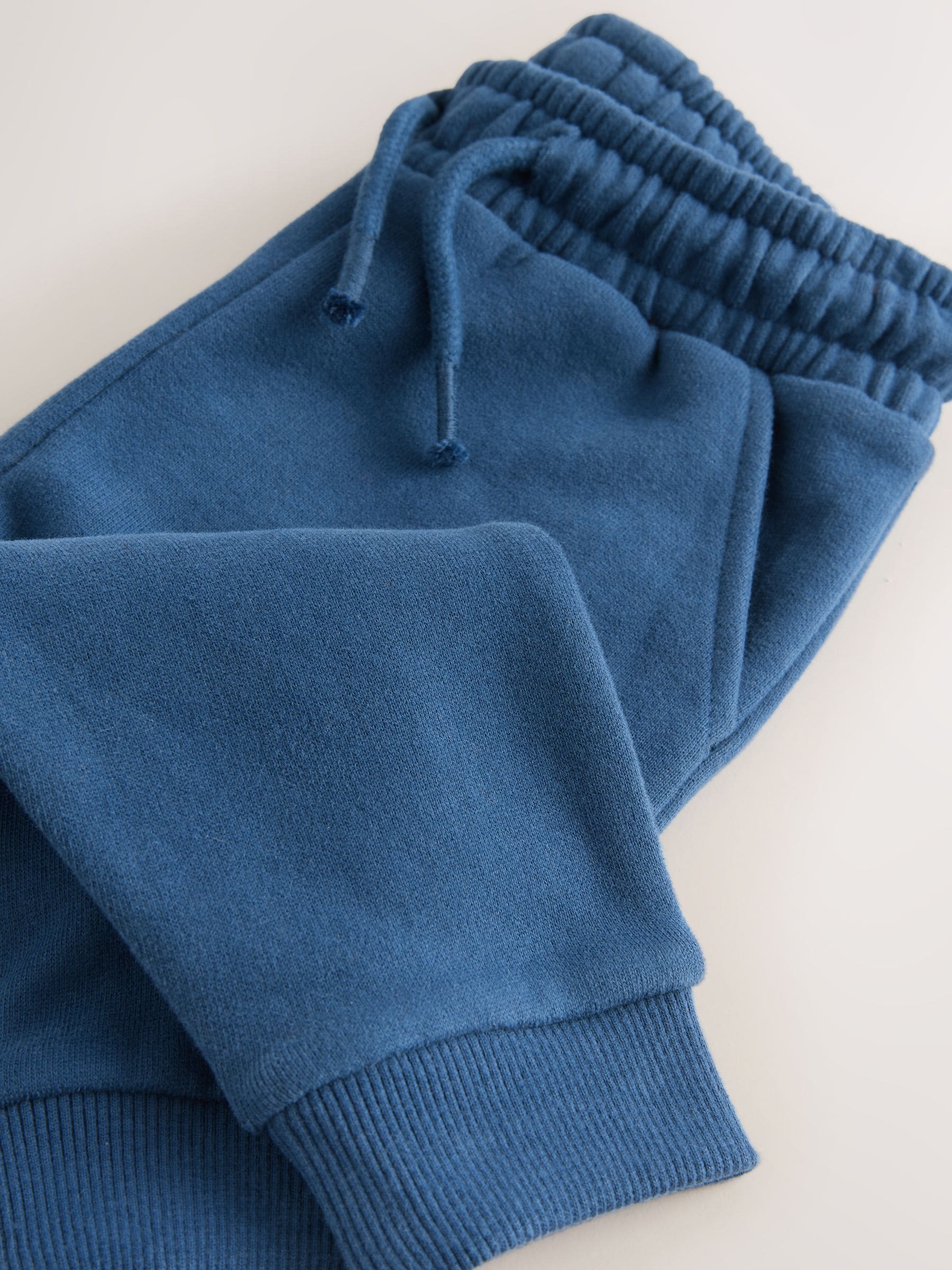 Blue Slim Fit Soft Touch Jersey Joggers (3mths-7yrs) image 4
