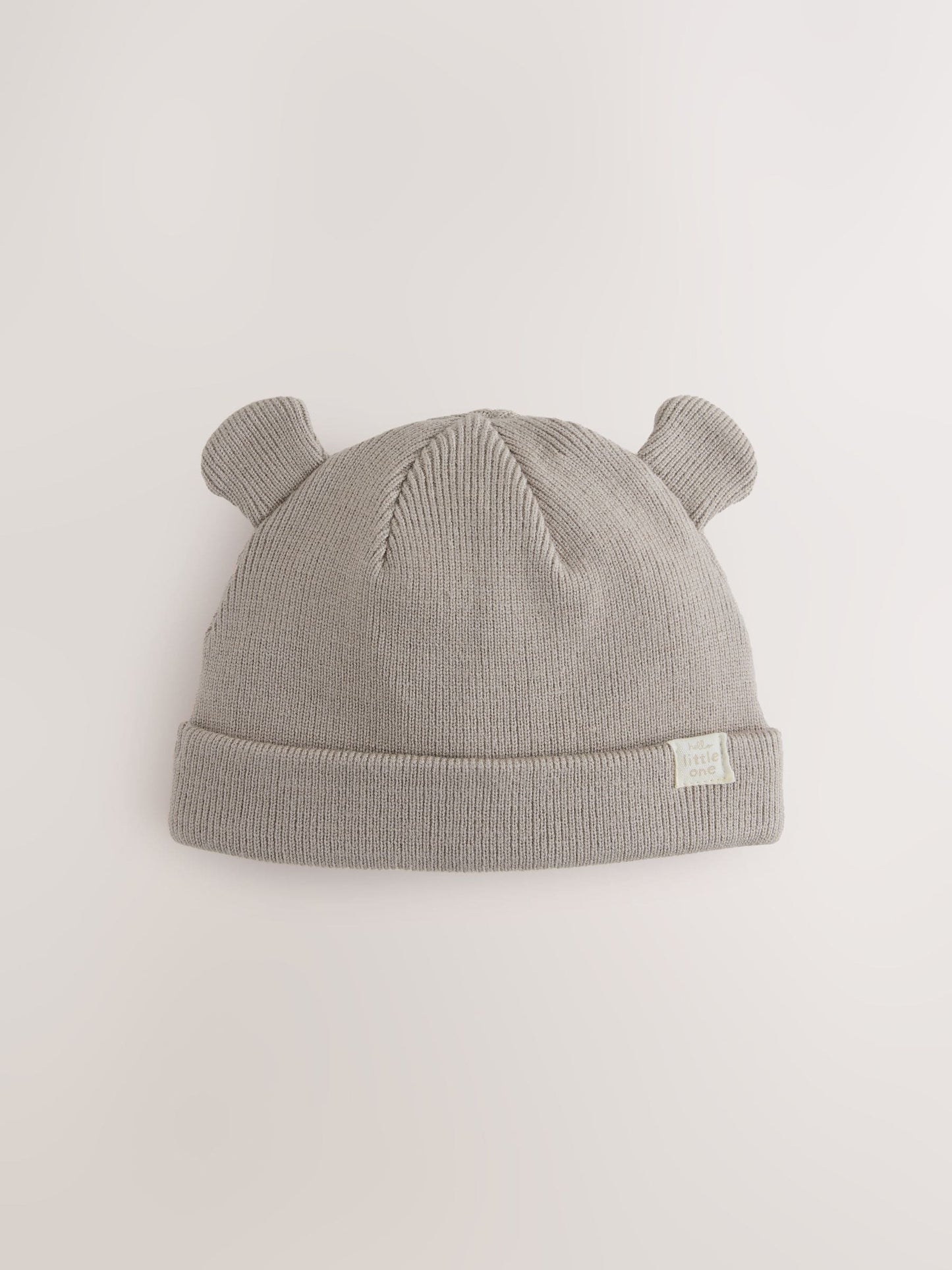 Neutral/Tan 2pack Rib Baby Beanie image 2