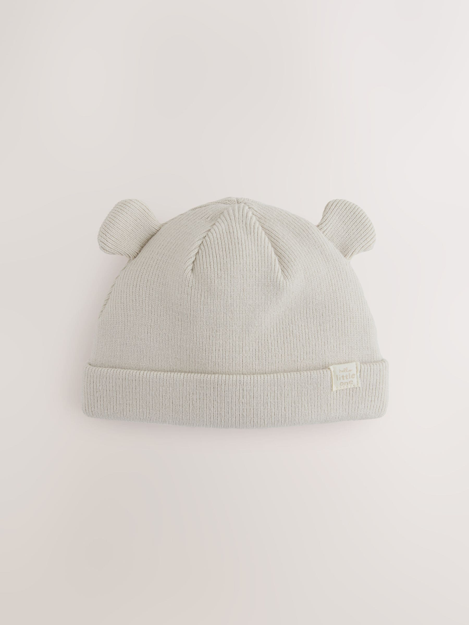Neutral/Tan 2pack Rib Baby Beanie image 3