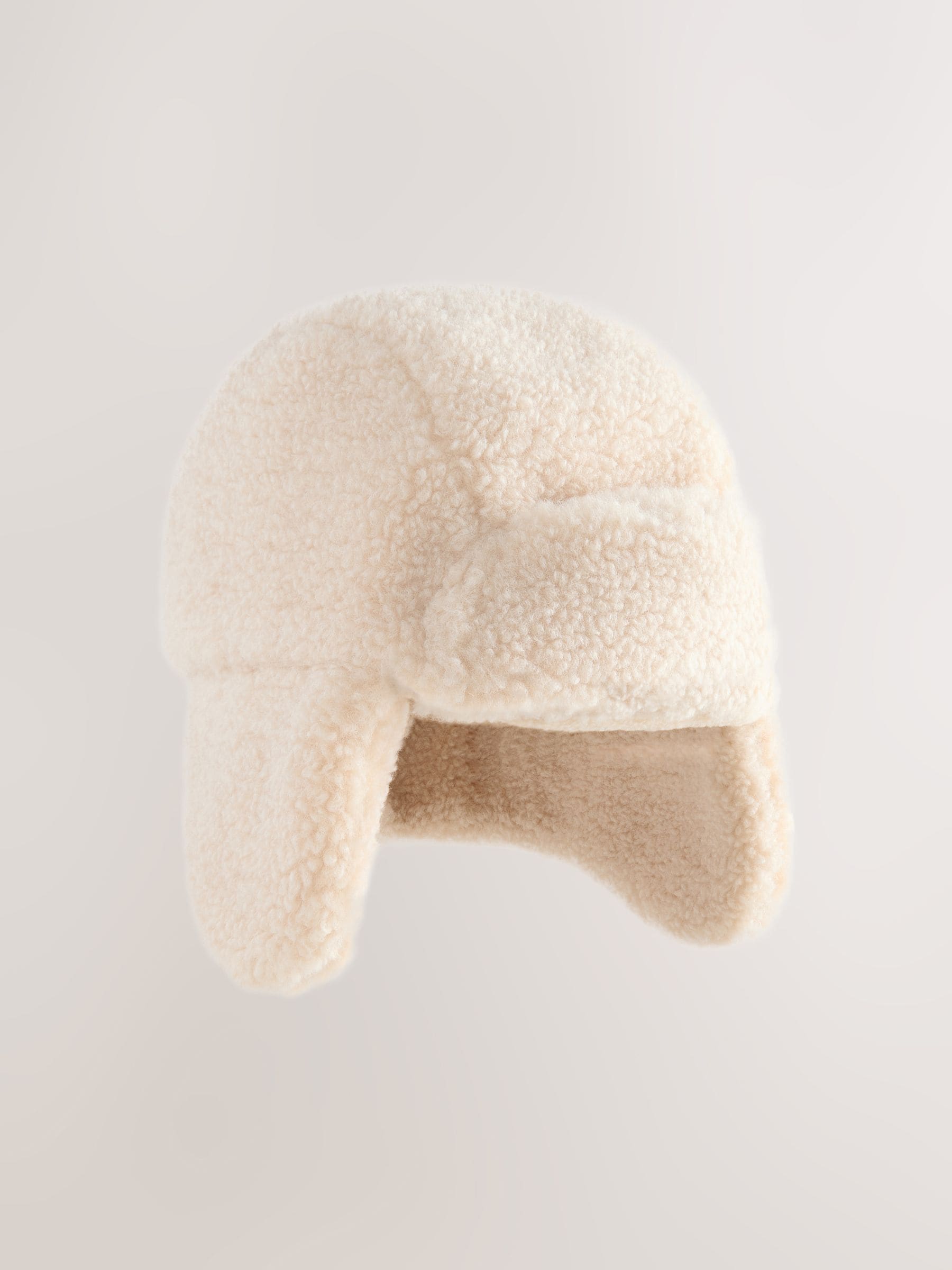 Beige Borg Trapper Baby Hat image 1