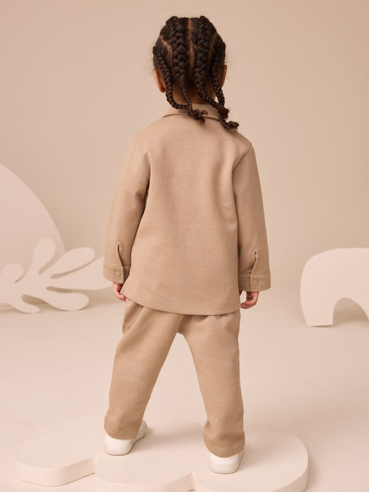 Tan Brown T-Shirt And Joggers 3 Piece Set (3mths-7yrs) image 2