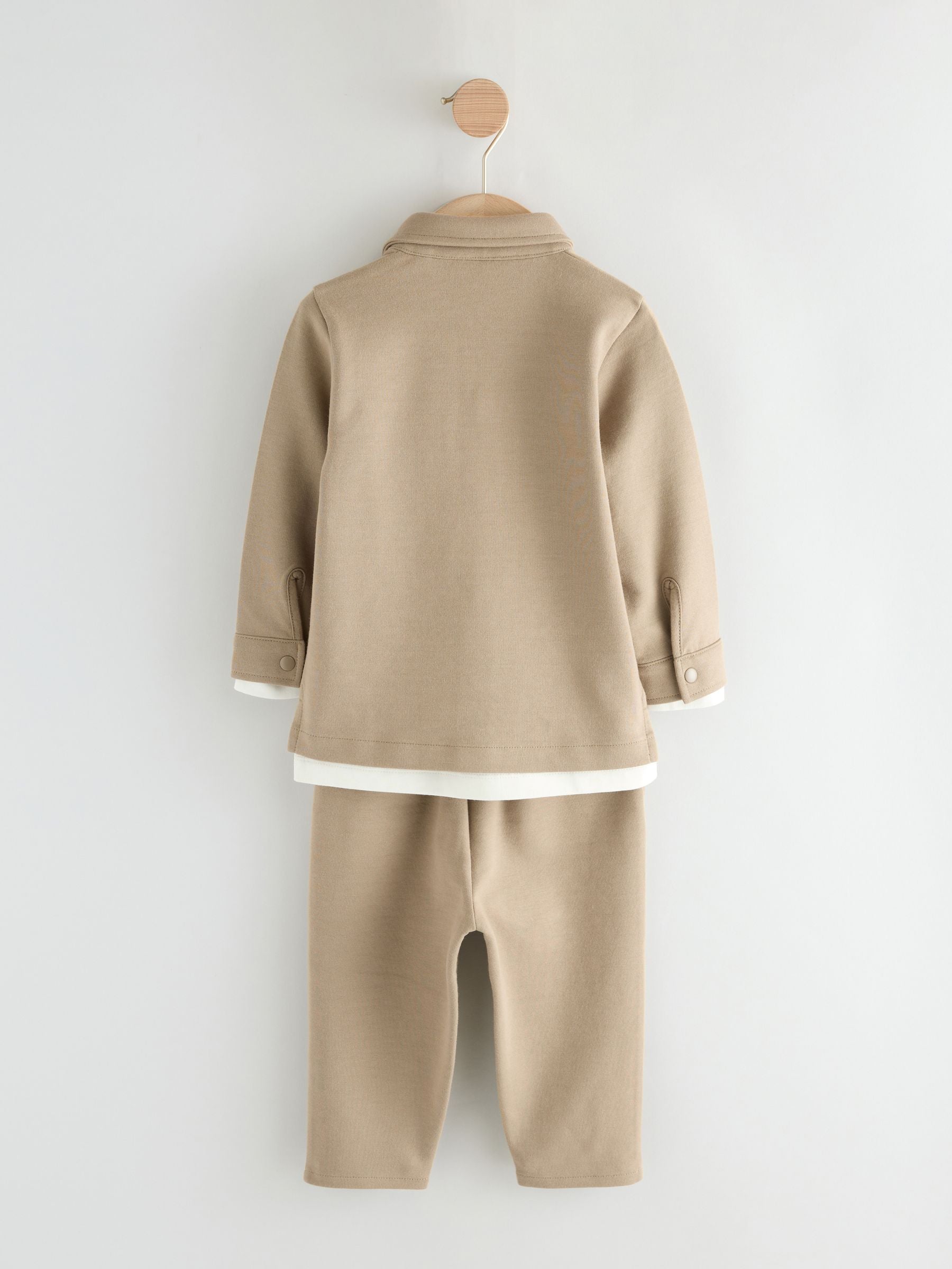 Tan Brown T-Shirt And Joggers 3 Piece Set (3mths-7yrs) image 6