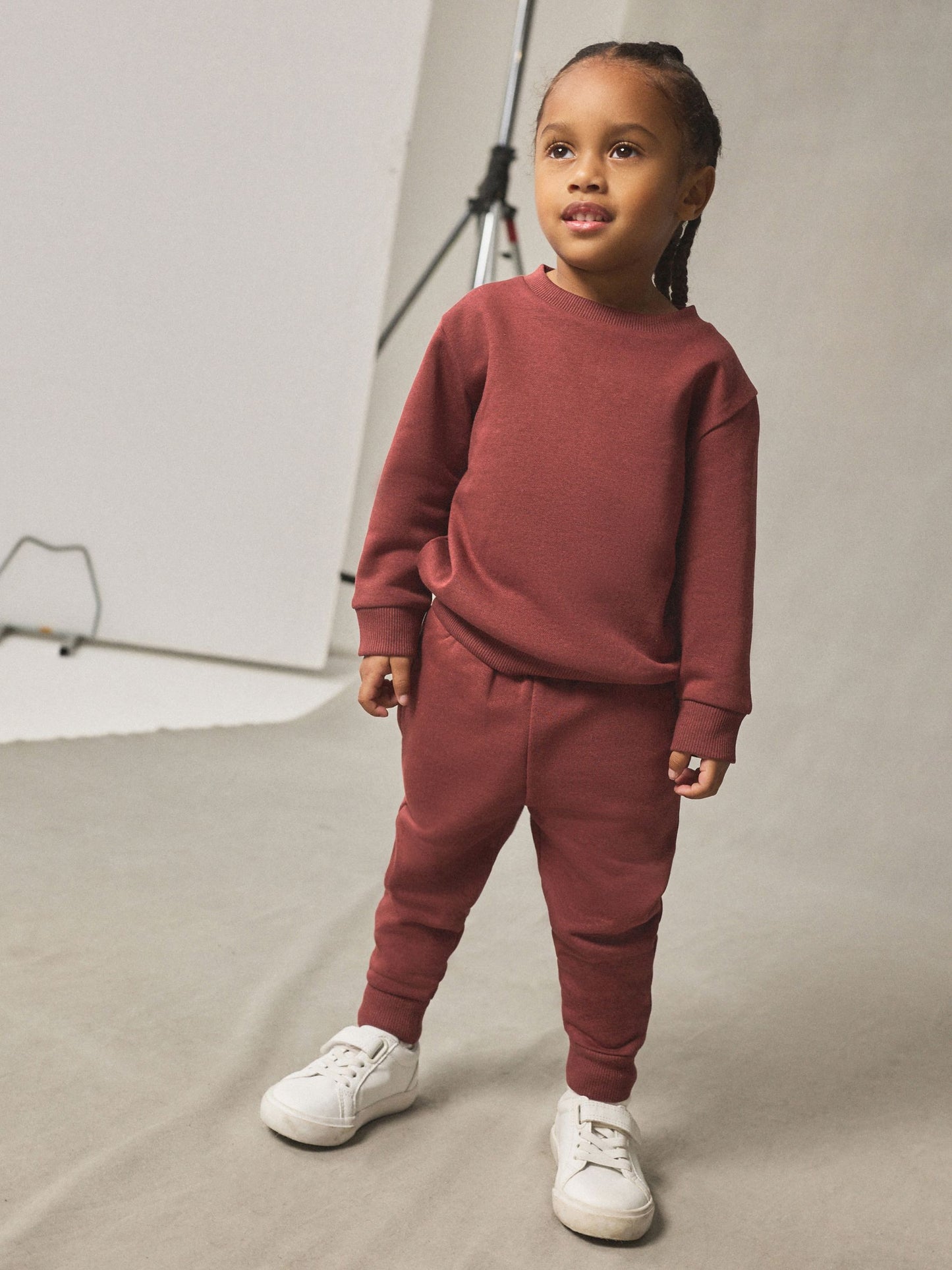 Dsiney Kidz - Burgundy Red Plain Sweatshirt And Joggers Set (3mths-7yrs) image 1