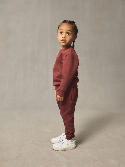 Dsiney Kidz - Burgundy Red Plain Sweatshirt And Joggers Set (3mths-7yrs) image 2