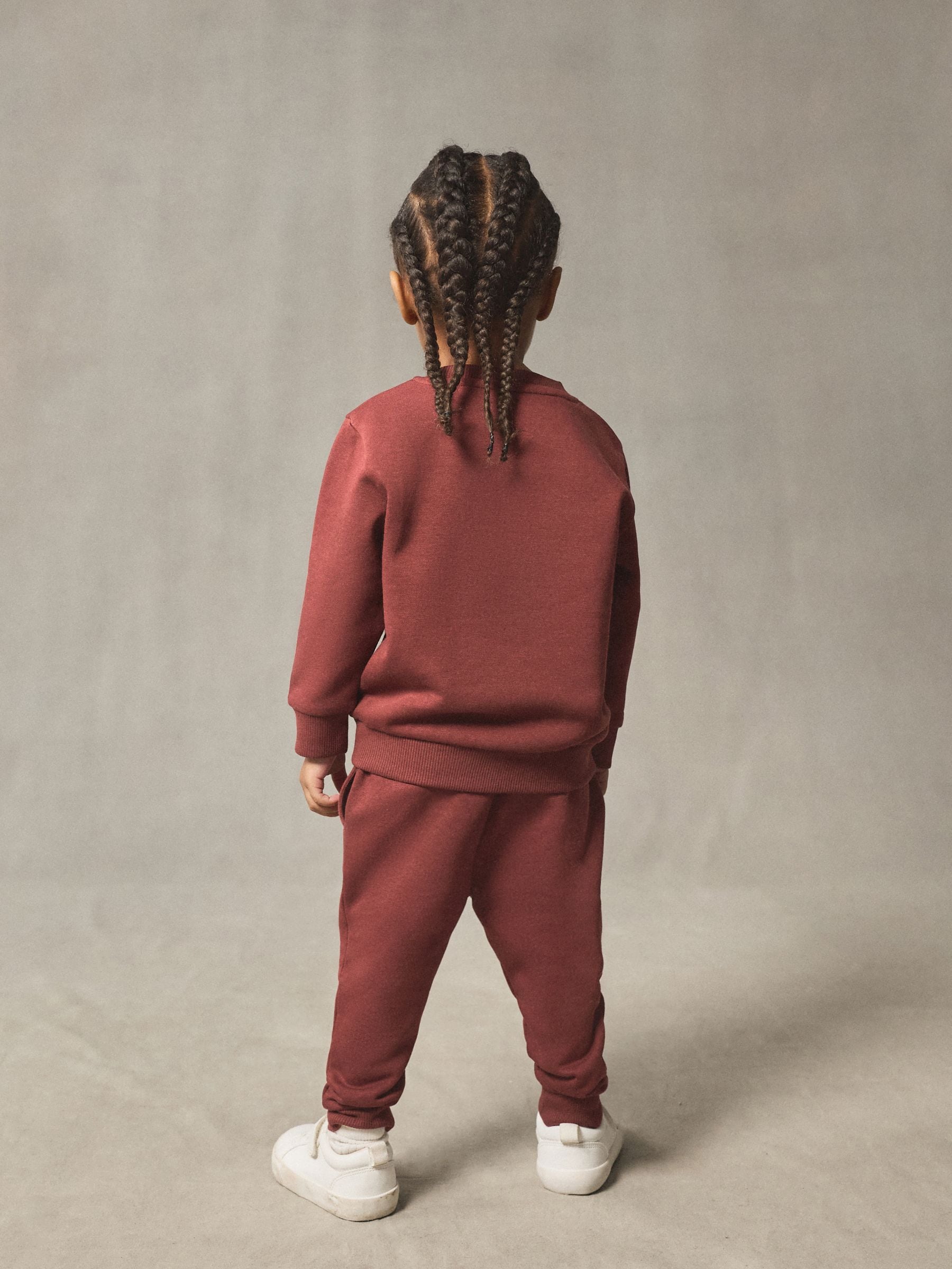 Dsiney Kidz - Burgundy Red Plain Sweatshirt And Joggers Set (3mths-7yrs) image 3