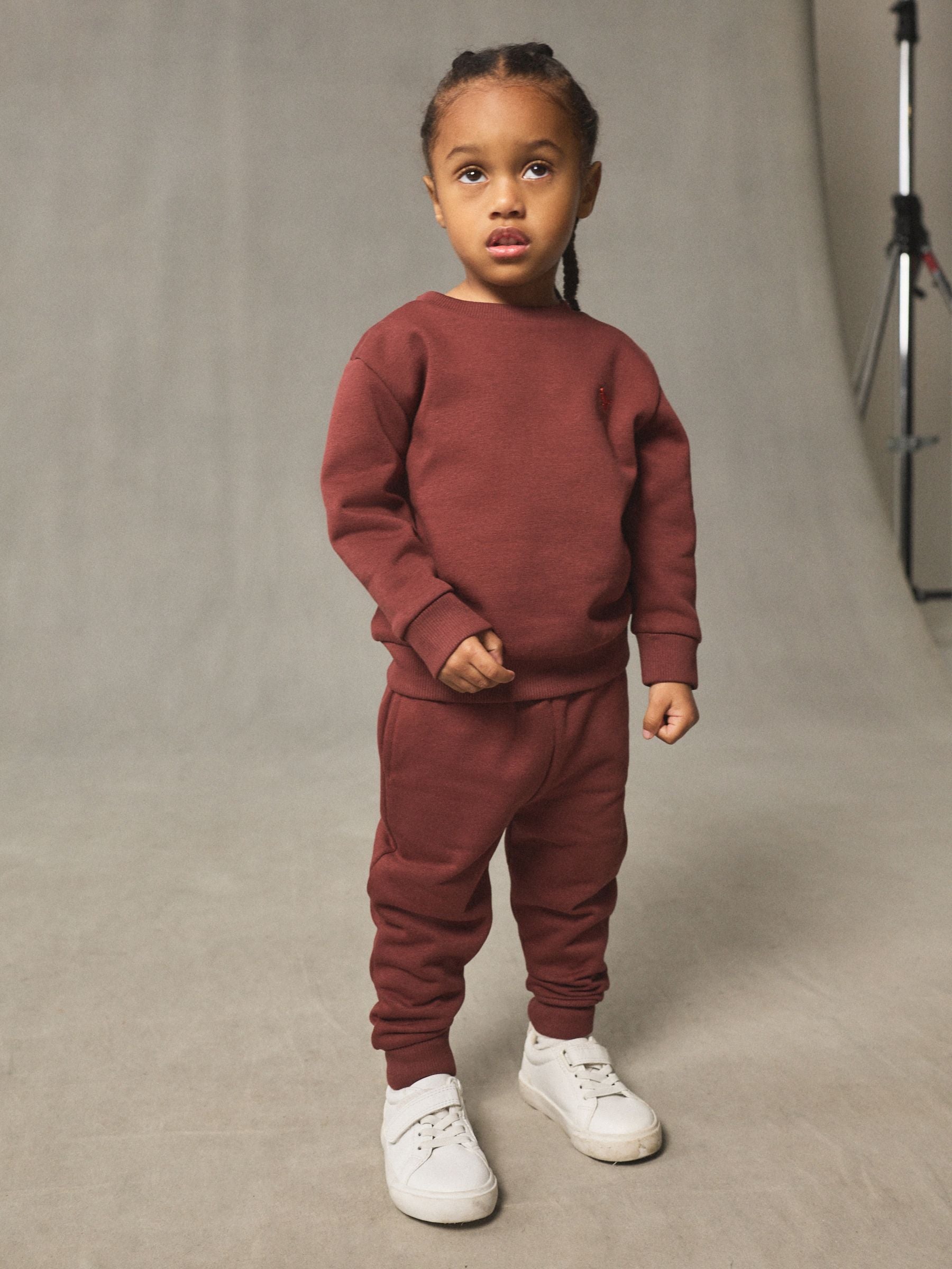 Burgundy Red Logo Sweatshirt And Joggers Set (3mths-7yrs) image 1