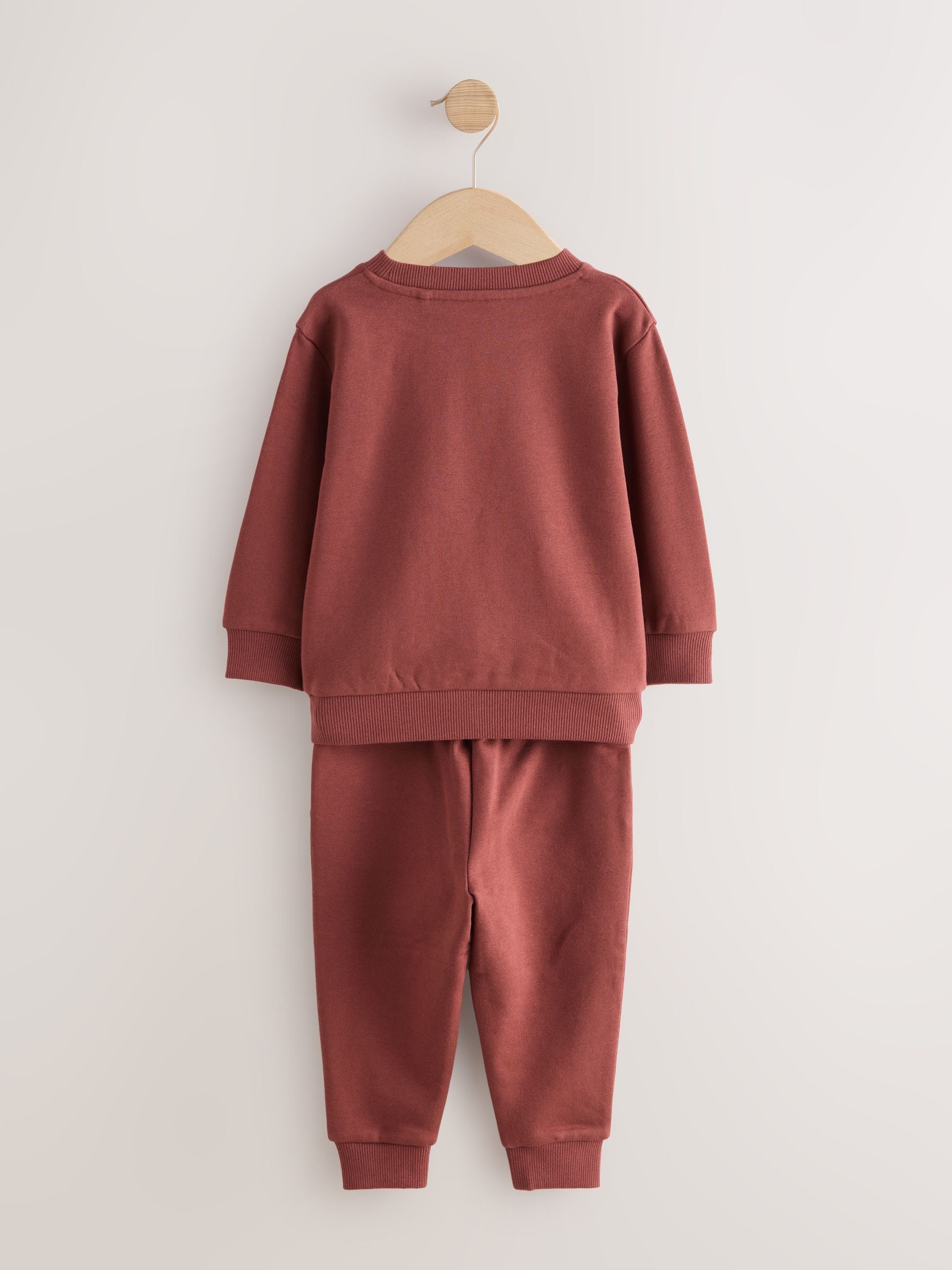 Burgundy Red Logo Sweatshirt And Joggers Set (3mths-7yrs) image 6