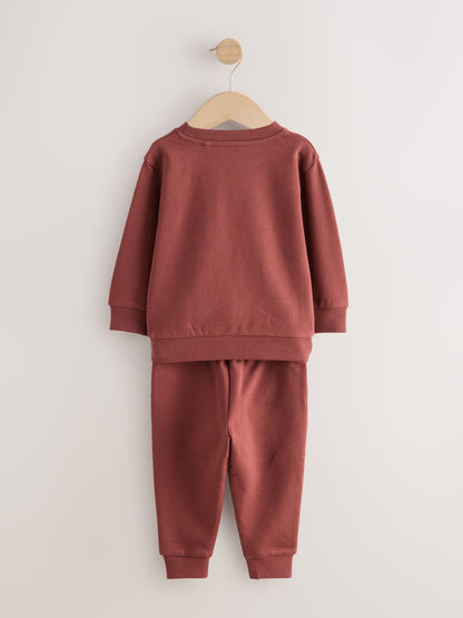 Burgundy Red Logo Sweatshirt And Joggers Set (3mths-7yrs) image 6