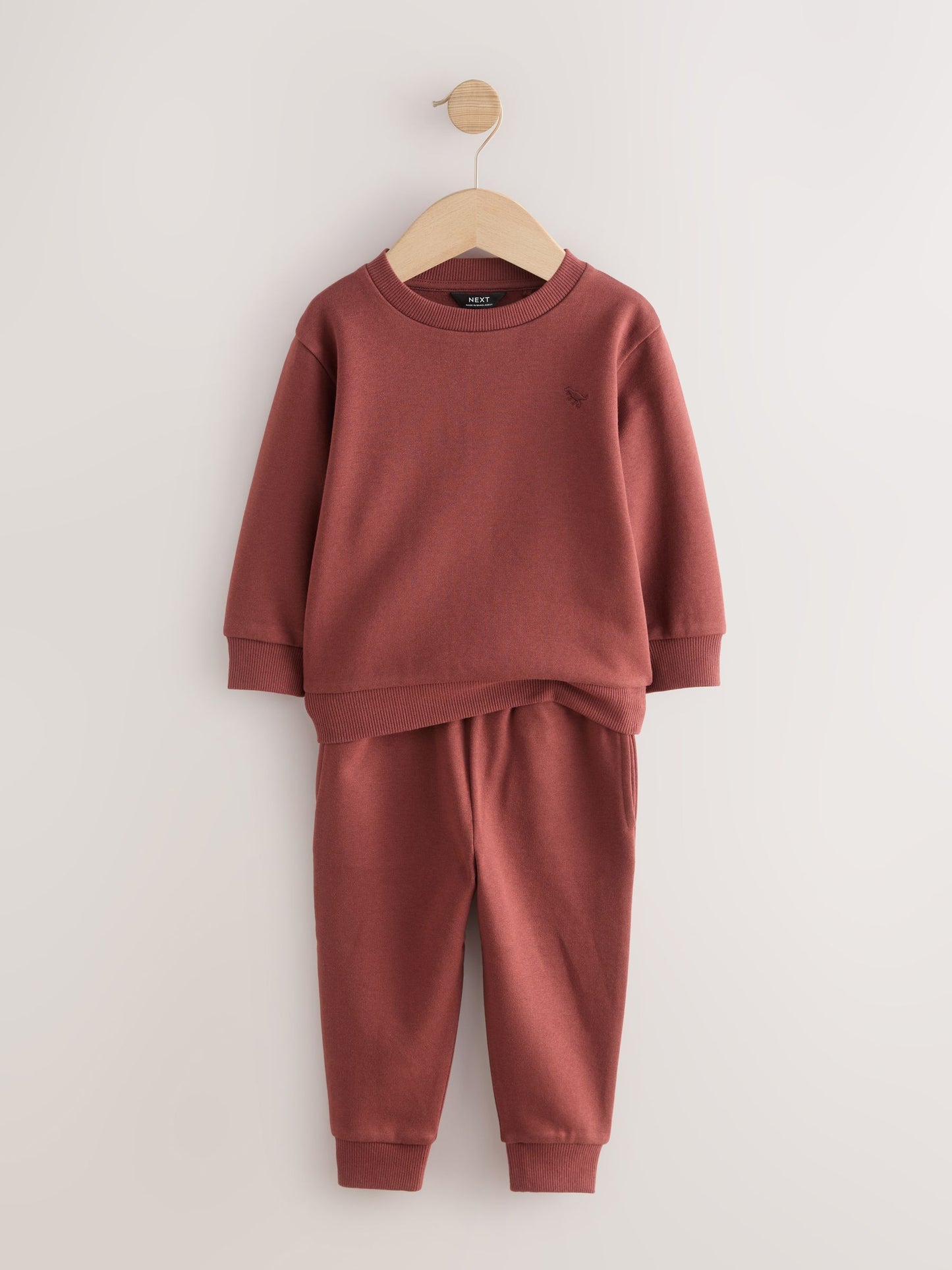 Burgundy Red Logo Sweatshirt And Joggers Set (3mths-7yrs) image 7