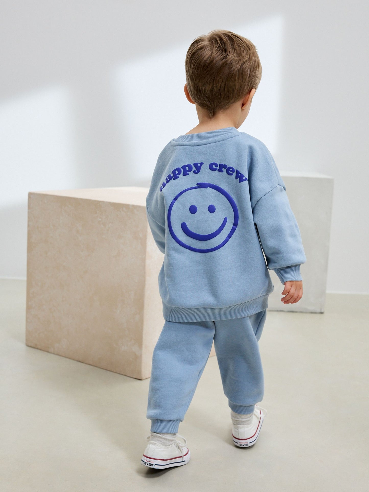 Dsiney Kidz - Light Blue Back Print Crew Neck Joggers Set (3mths-7yrs) image 1