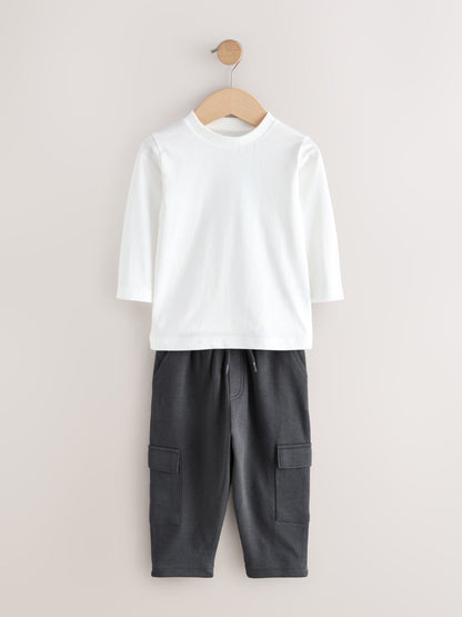 Charcoal Grey T-Shirt And Joggers 3 Piece Set (3mths-7yrs) image 7