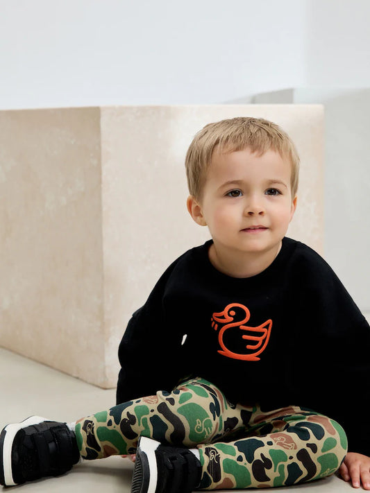 Orange/Black Duck Sweatshirt And Leggings Set (3mths-7yrs)