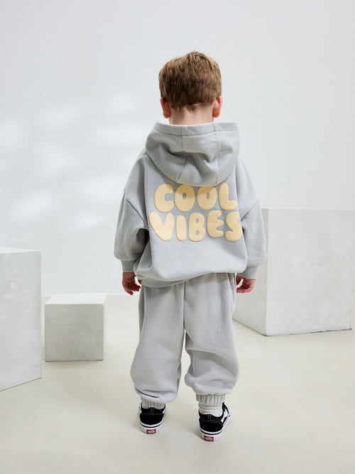 Light Blue Cool Vibes Printed Hoodie and Joggers Set (3mths-7yrs) image 1