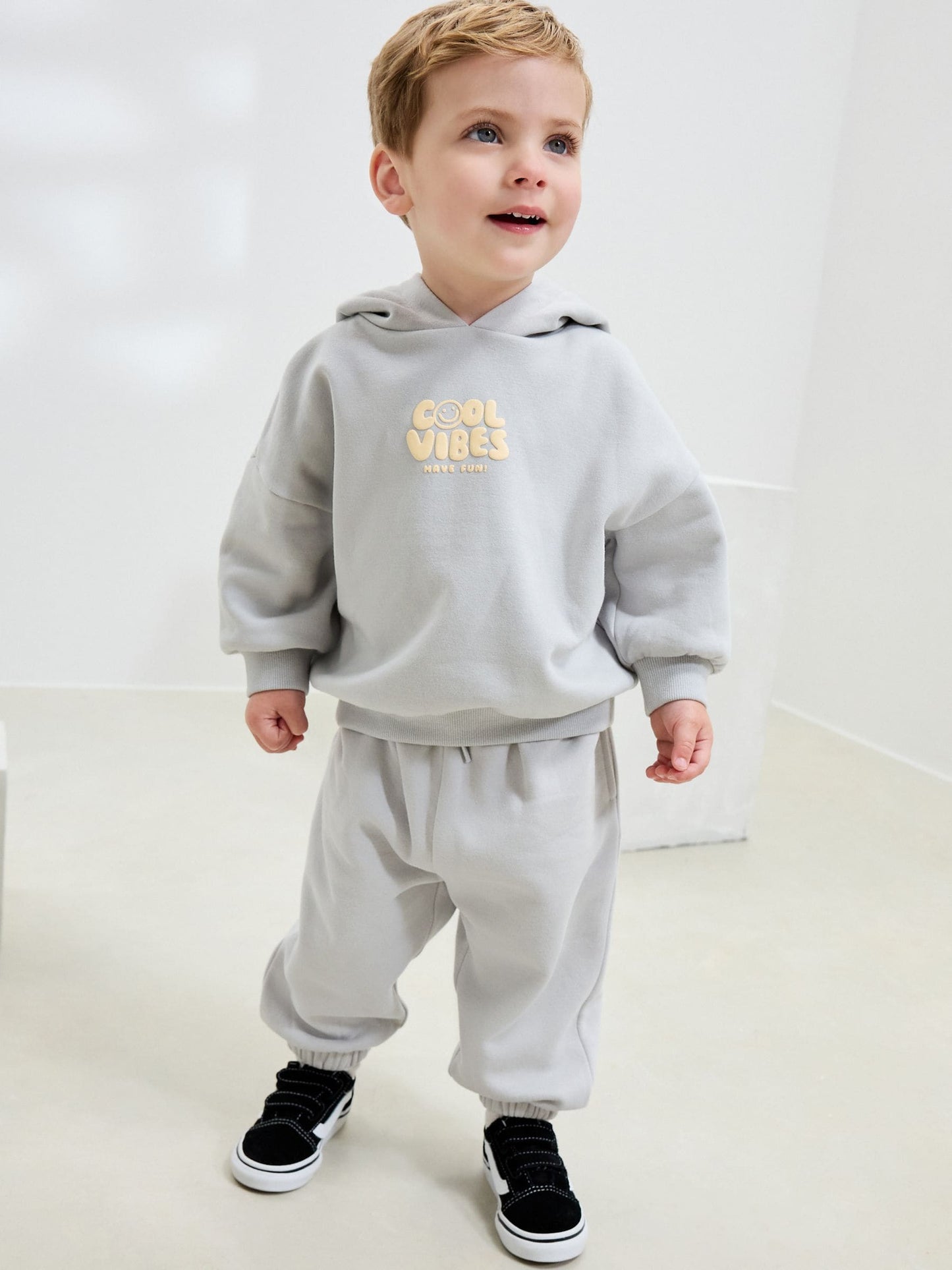 Light Blue Cool Vibes Printed Hoodie and Joggers Set (3mths-7yrs) image 3