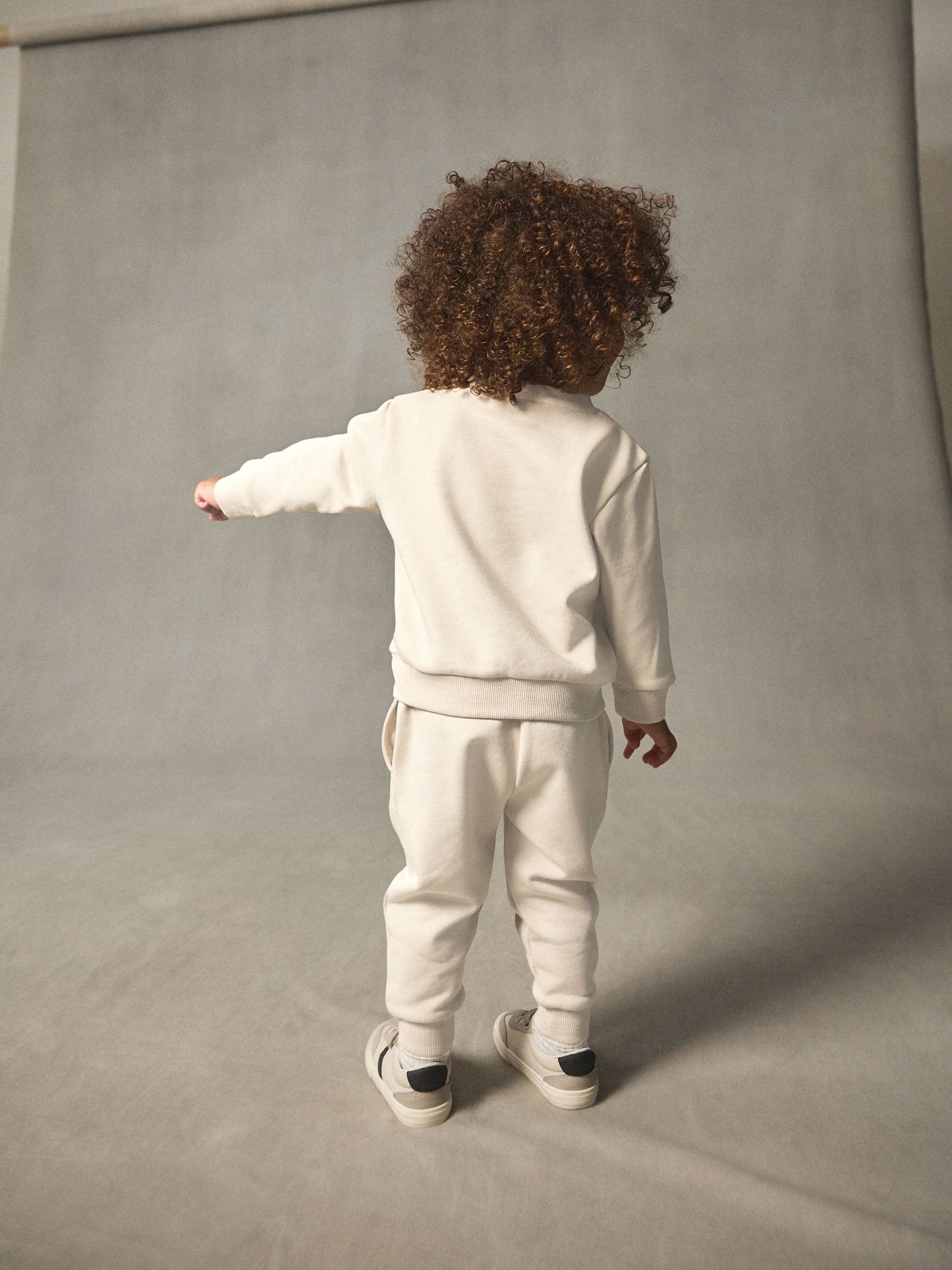 Ecru Off White Logo Sweatshirt And Joggers Set (3mths-7yrs) image 3