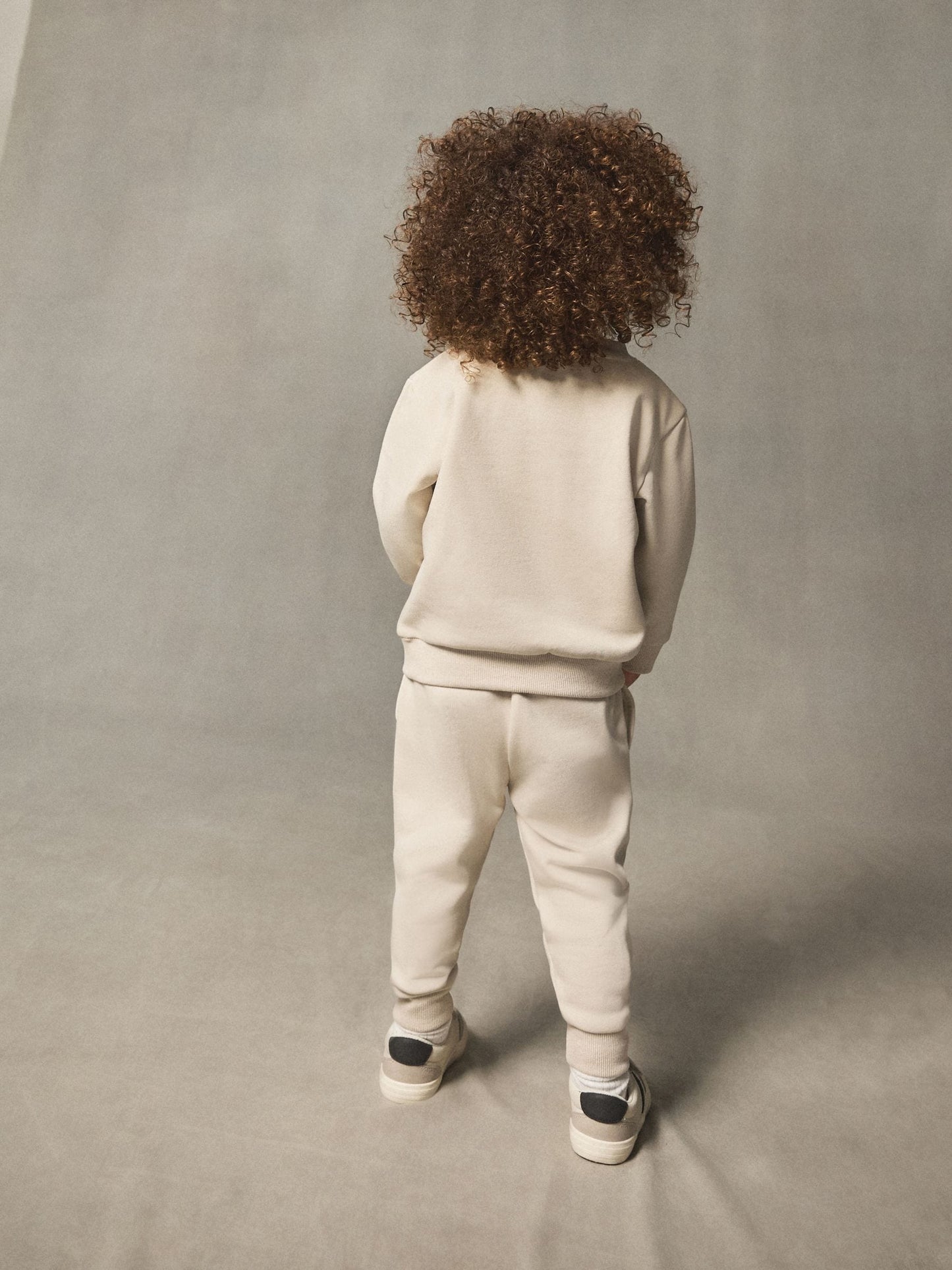 Ecru Off White Plain Sweatshirt And Joggers Set (3mths-7yrs) image 2