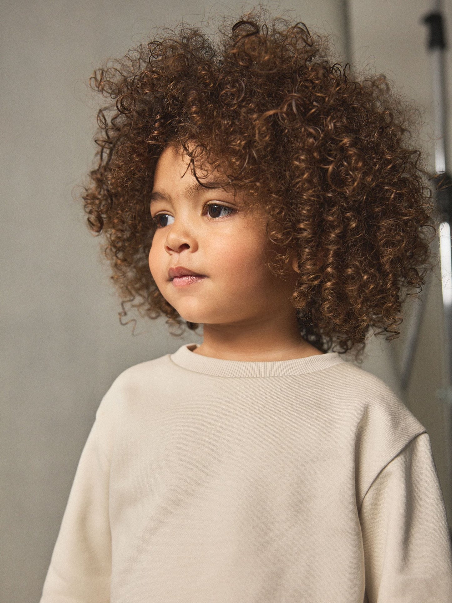 Ecru Off White Plain Sweatshirt And Joggers Set (3mths-7yrs) image 3
