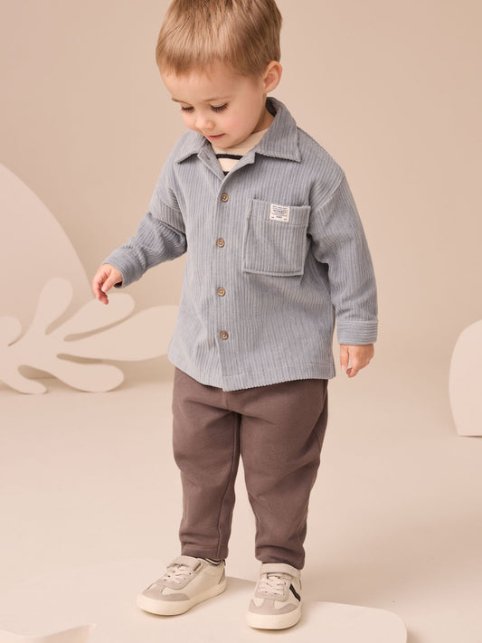 Blue Cord T-Shirt And Joggers 3 Piece Set (3mths-7yrs) image 1