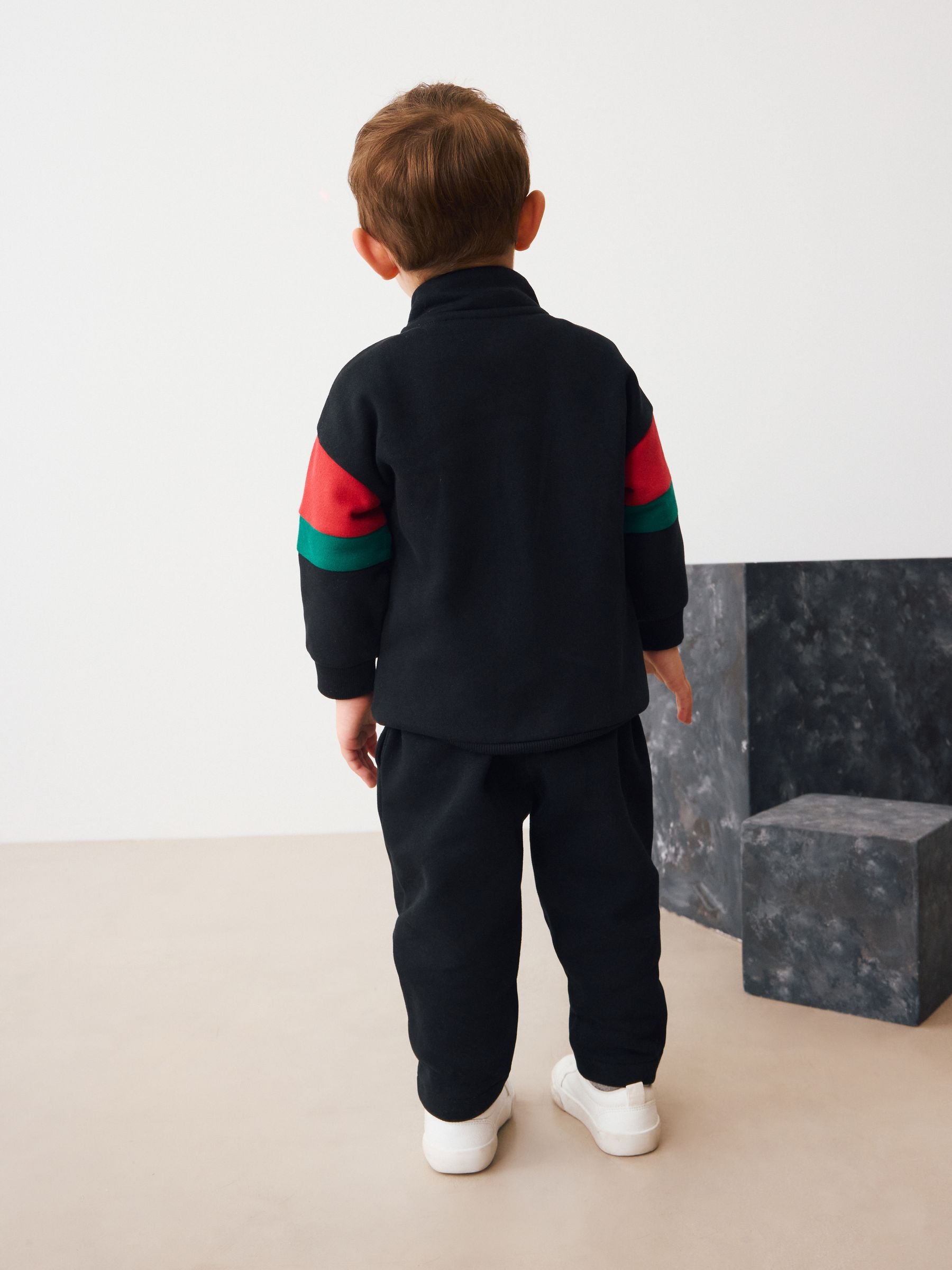 Dsiney Kidz - Black Half Zip Top and Joggers Set (3mths-7yrs) image 3