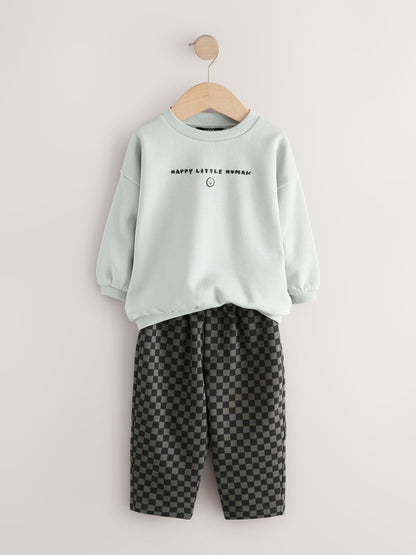 Dsiney Kidz - Black/Grey Single Sweatshirt And Stripe Joggers Set (3mths-7yrs) image 6