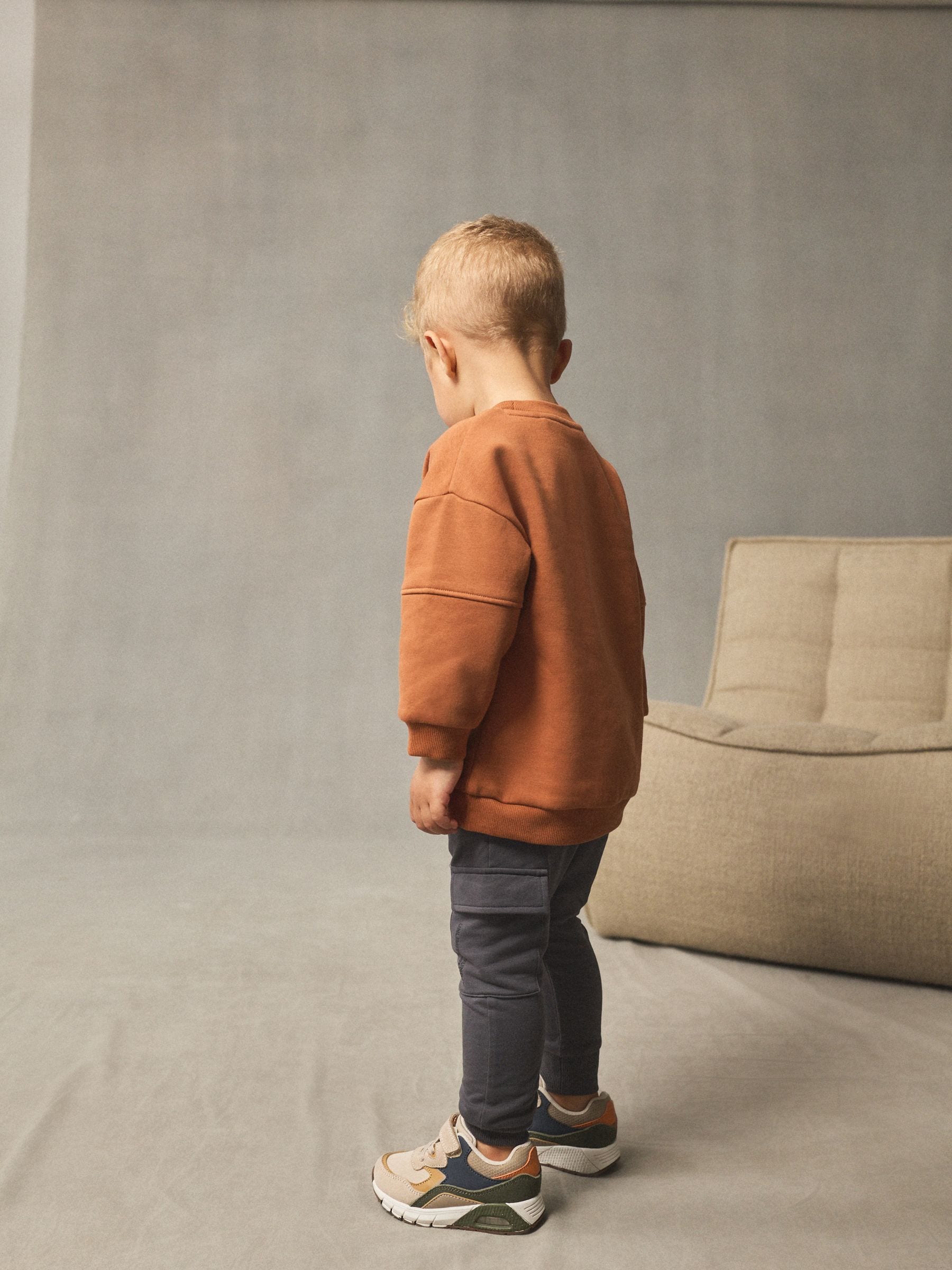 Rust Brown Utility Sweatshirt and Super Skinny Joggers Set (3mths-7yrs) image 3