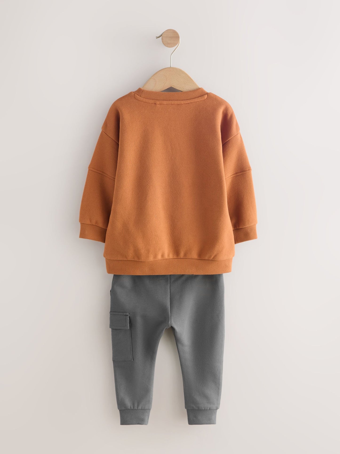 Rust Brown Utility Sweatshirt and Super Skinny Joggers Set (3mths-7yrs) image 6