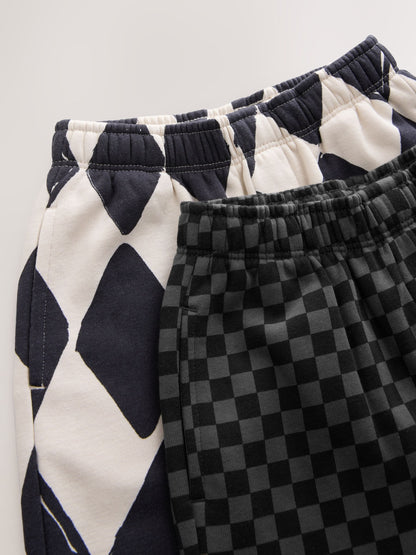 Black/White Printed 2 Pack Sweatshirt And Stripe Joggers Set (3mths-7yrs) image 5