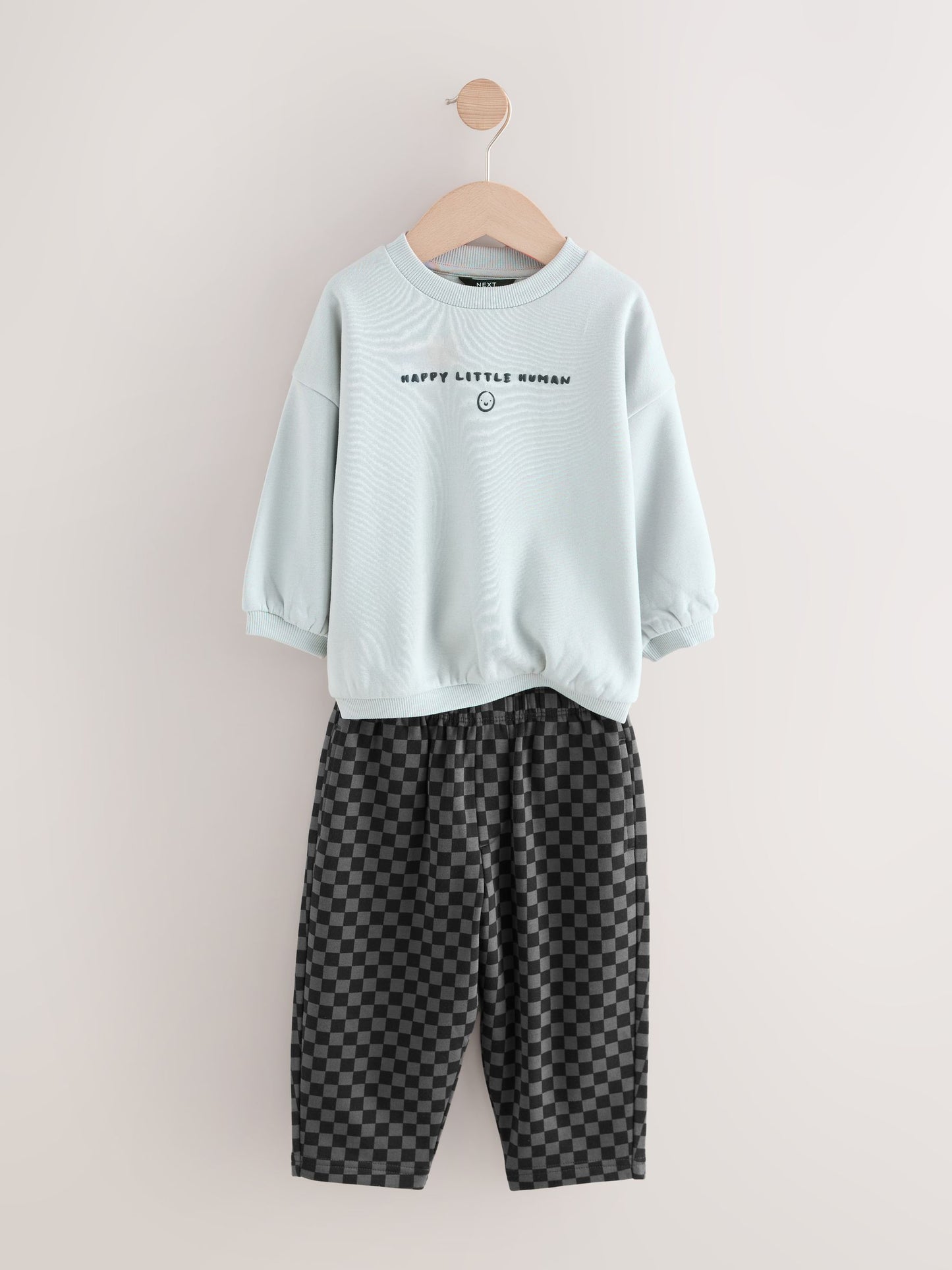 Black/White Printed 2 Pack Sweatshirt And Stripe Joggers Set (3mths-7yrs) image 7