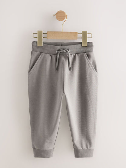Khaki/Grey/Blue Regular Fit Joggers 5 Pack (3mths-7yrs) image 2