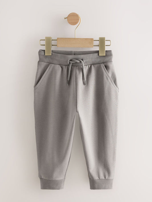 Khaki/Grey/Blue Regular Fit Joggers 5 Pack (3mths-7yrs) image 2