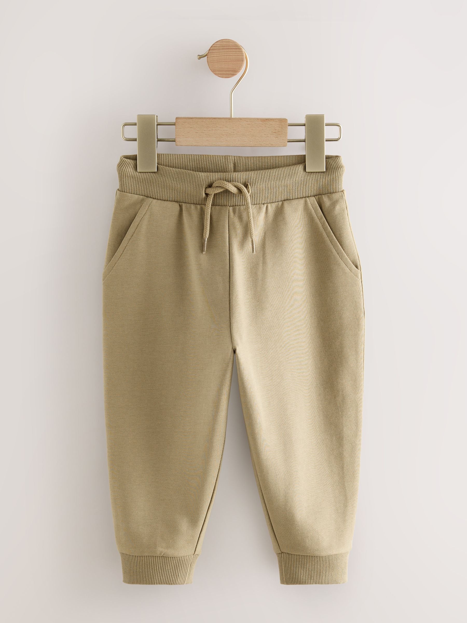 Khaki/Grey/Blue Regular Fit Joggers 5 Pack (3mths-7yrs) image 4
