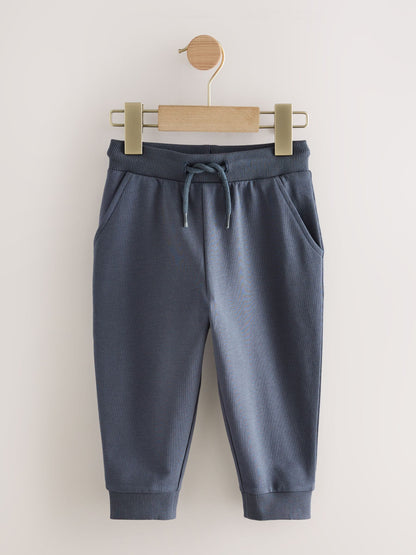 Khaki/Grey/Blue Regular Fit Joggers 5 Pack (3mths-7yrs) image 5