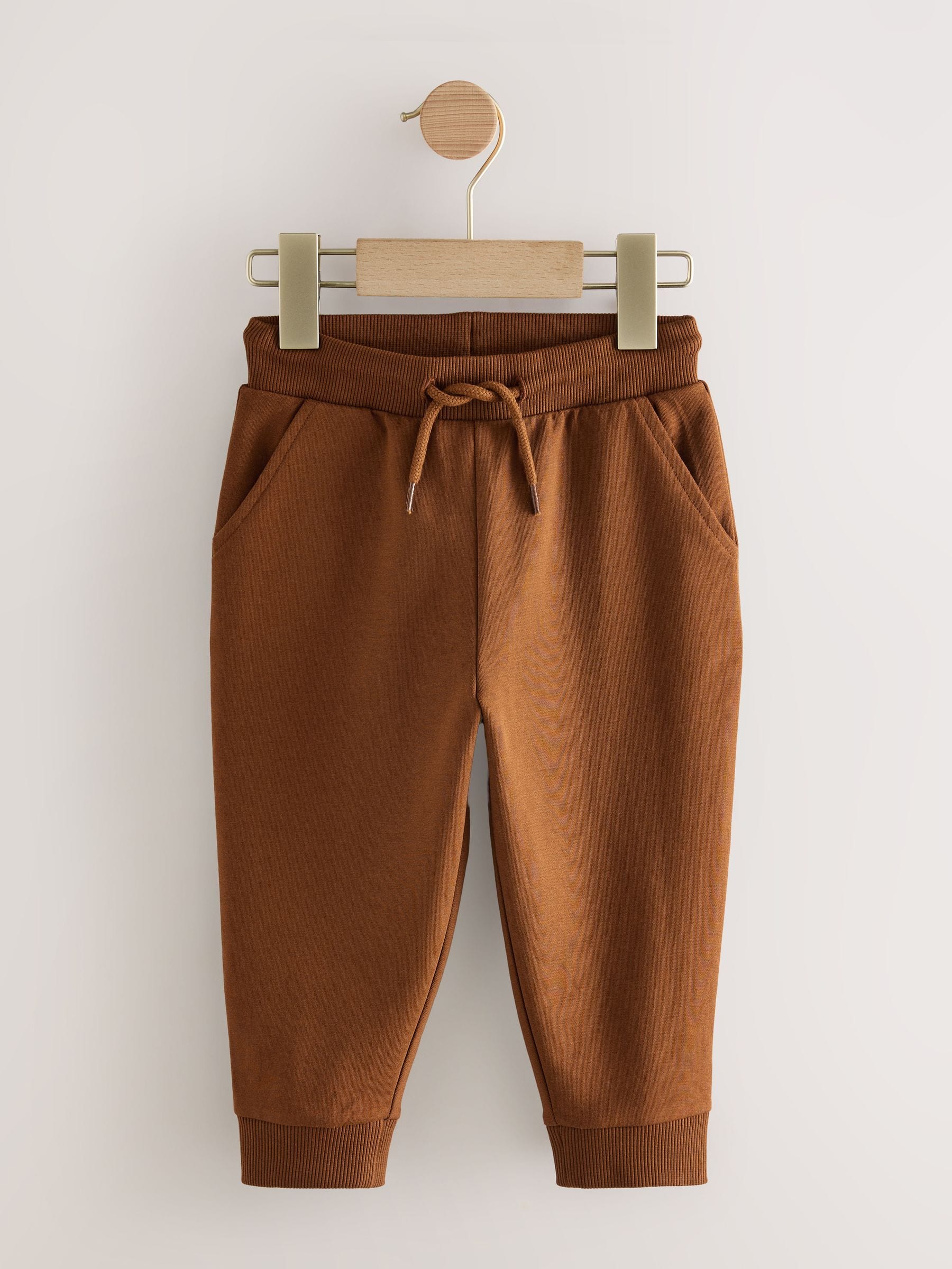 Khaki/Grey/Blue Regular Fit Joggers 5 Pack (3mths-7yrs) image 6