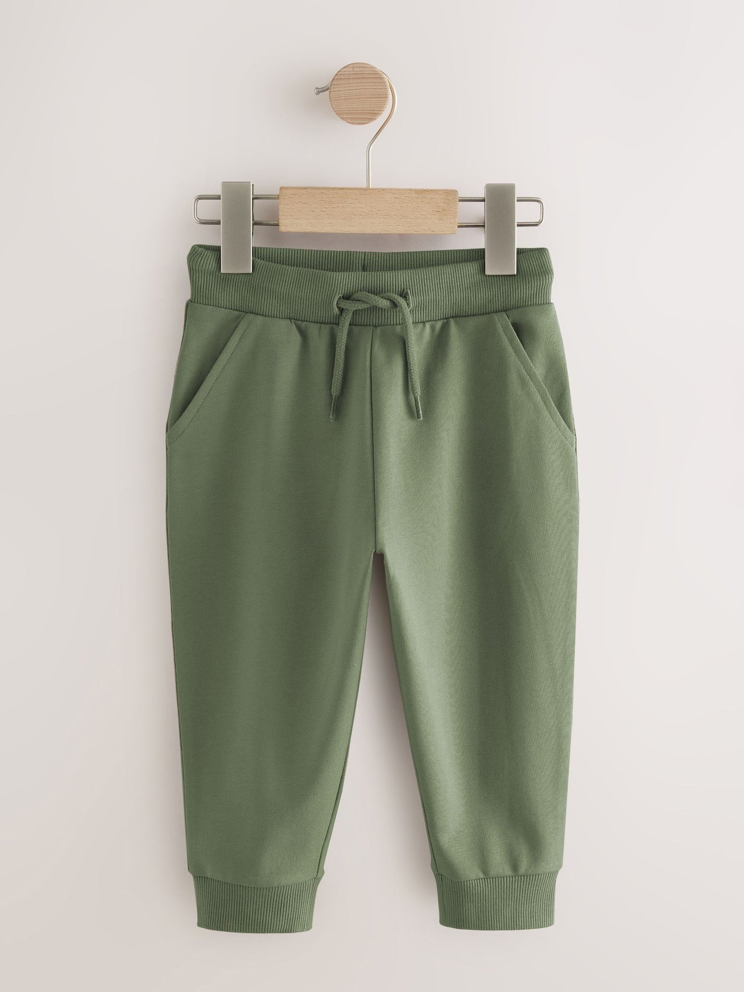 Khaki Green/Blue/Red Regular Fit Joggers 5 Pack (3mths-7yrs) image 2