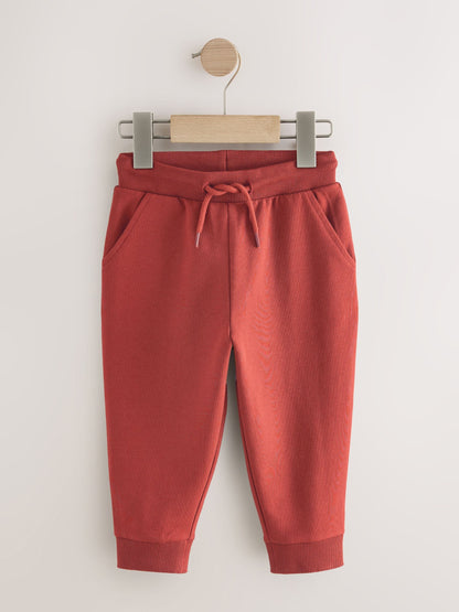 Khaki Green/Blue/Red Regular Fit Joggers 5 Pack (3mths-7yrs) image 6