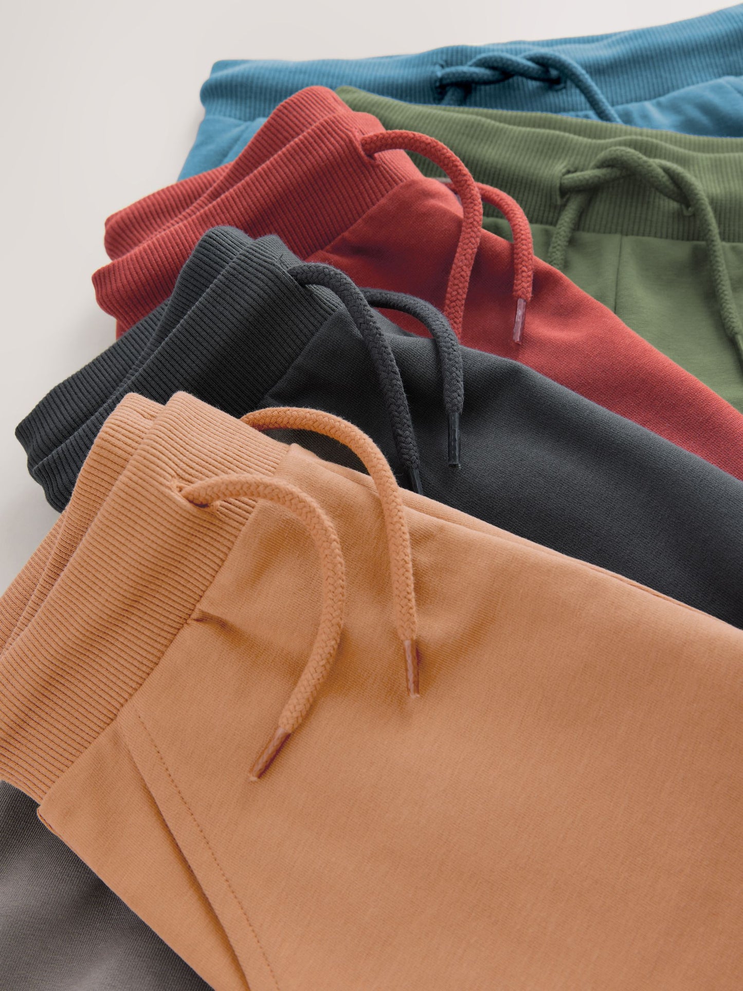 Khaki Green/Blue/Red Regular Fit Joggers 5 Pack (3mths-7yrs) image 9