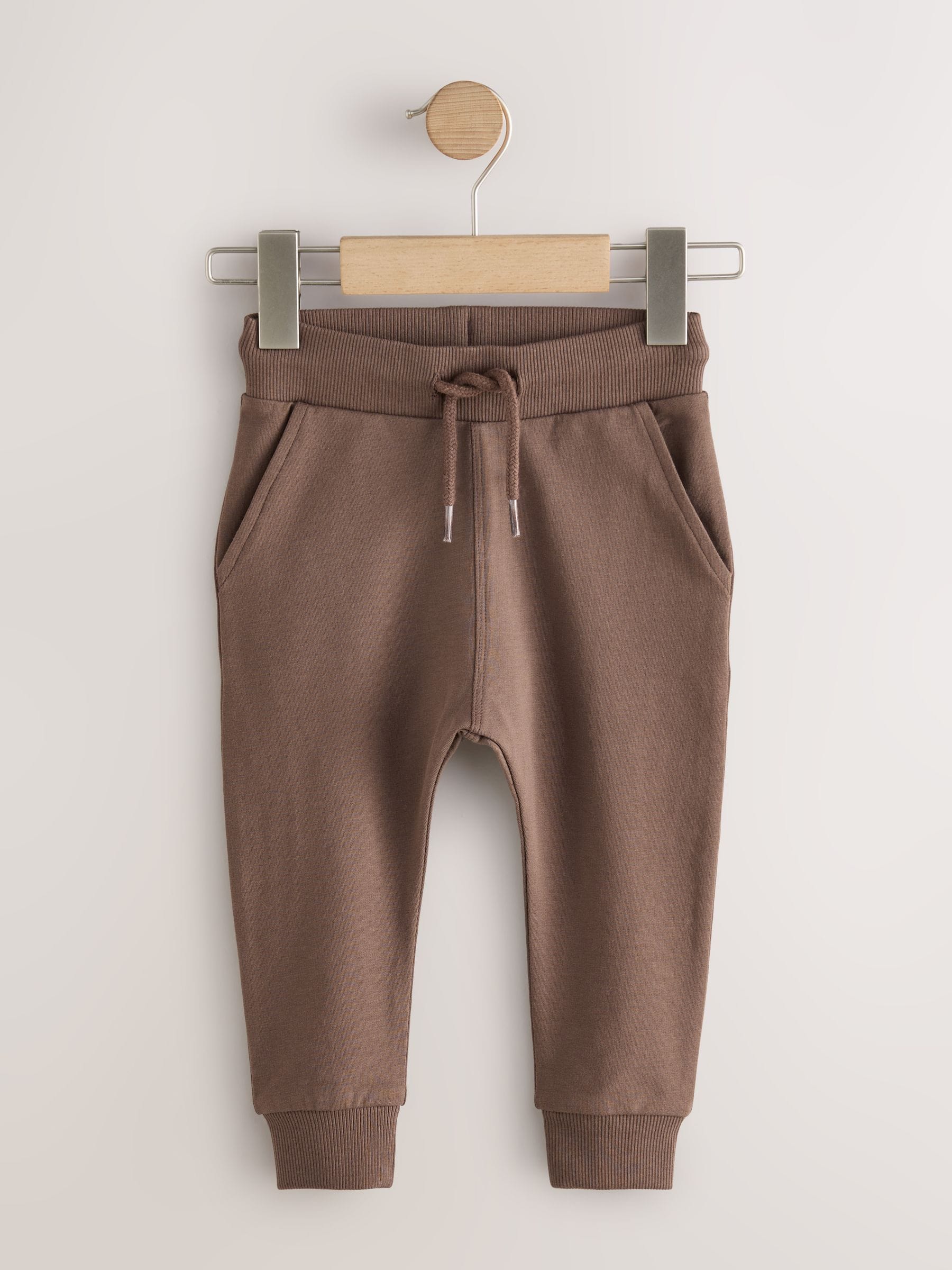 Blue/Rust Orange/ Khaki Green Skinny Fit Joggers 5 Pack (3mths-7yrs) image 4