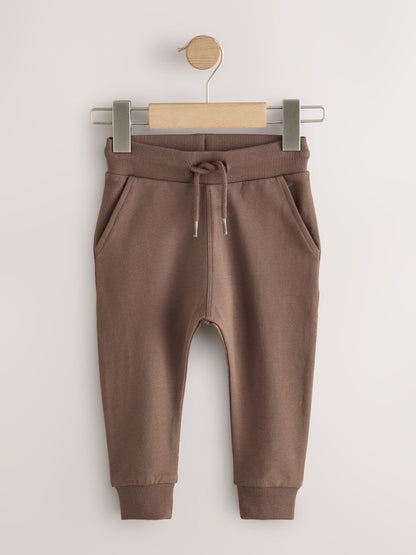 Blue/Rust Orange/ Khaki Green Skinny Fit Joggers 5 Pack (3mths-7yrs) image 4