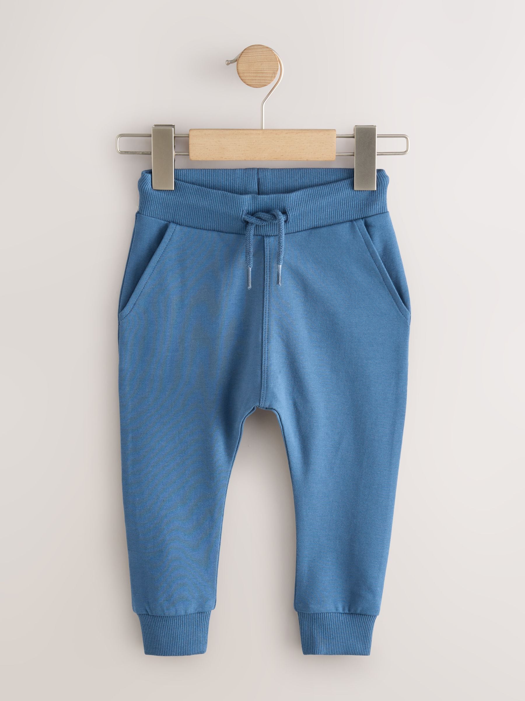 Blue/Rust Orange/ Khaki Green Skinny Fit Joggers 5 Pack (3mths-7yrs) image 5