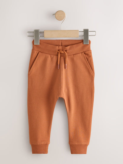 Blue/Rust Orange/ Khaki Green Skinny Fit Joggers 5 Pack (3mths-7yrs) image 6