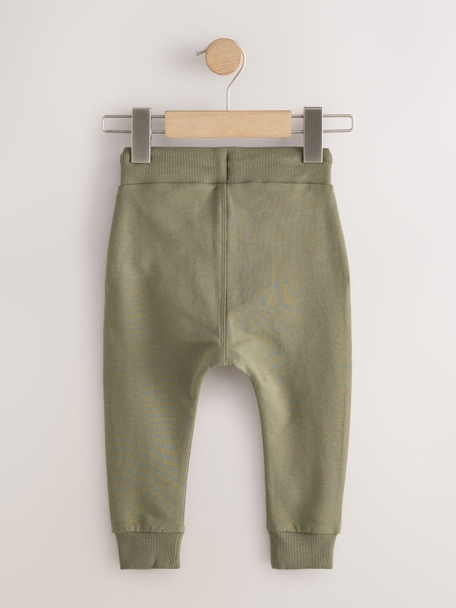 Blue/Rust Orange/ Khaki Green Skinny Fit Joggers 5 Pack (3mths-7yrs) image 7
