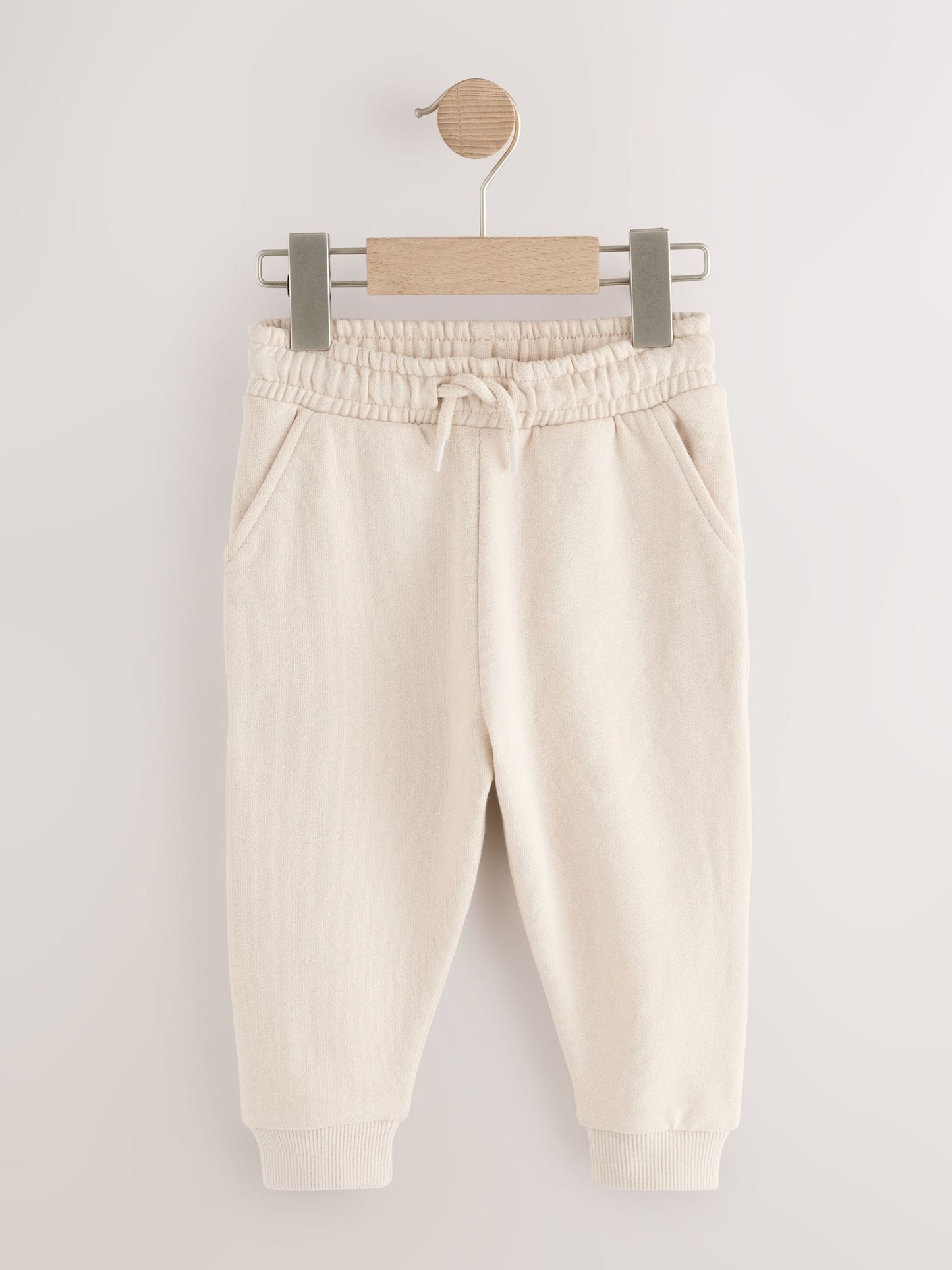 Khaki Green/ Rust Brown/ Ecru Soft Touch Joggers 3 Pack (3mths-7yrs) image 4