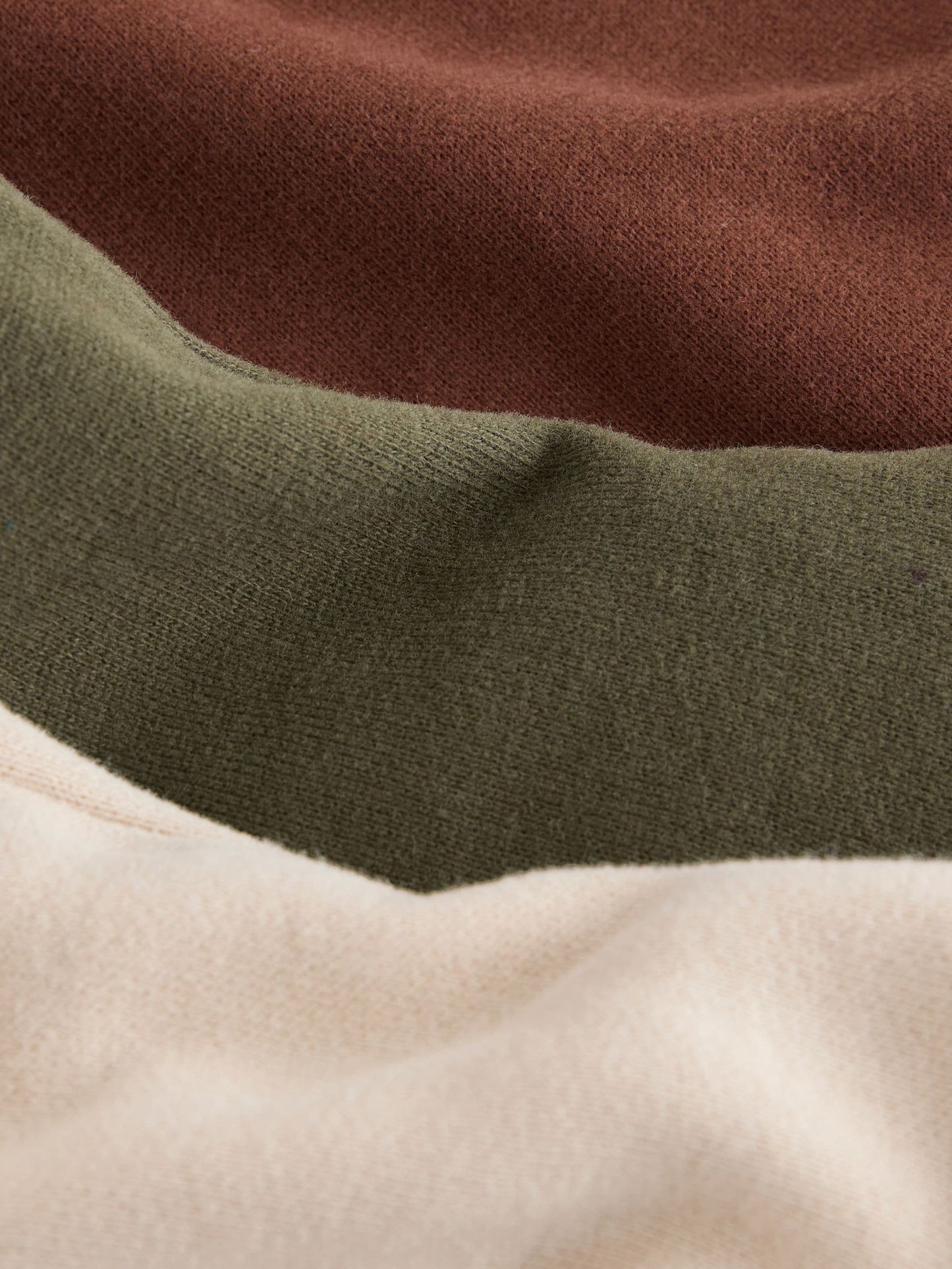 Khaki Green/ Rust Brown/ Ecru Soft Touch Joggers 3 Pack (3mths-7yrs) image 6