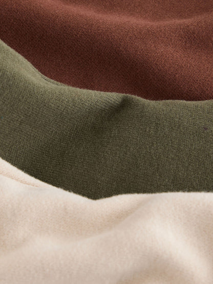 Khaki Green/ Rust Brown/ Ecru Soft Touch Joggers 3 Pack (3mths-7yrs) image 6