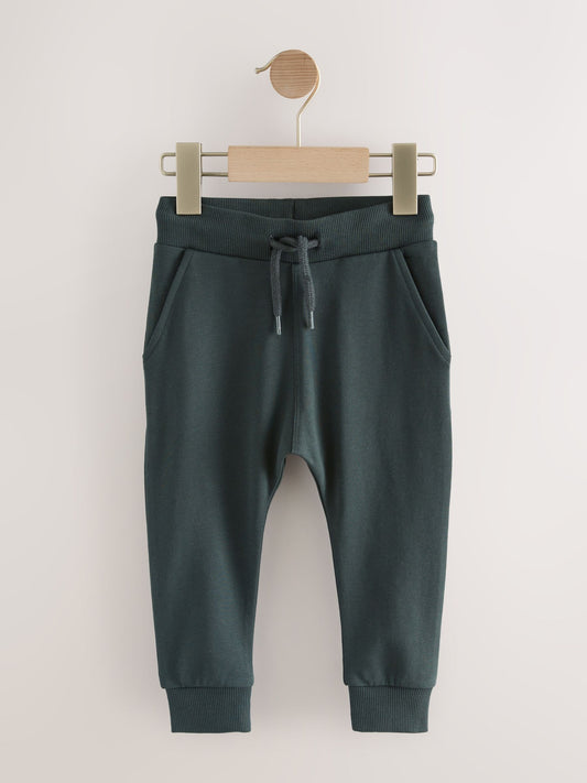 Blue/Tan Brown/Charcoal Grey Super Skinny Joggers 3 Pack (3mths-7yrs) image 2