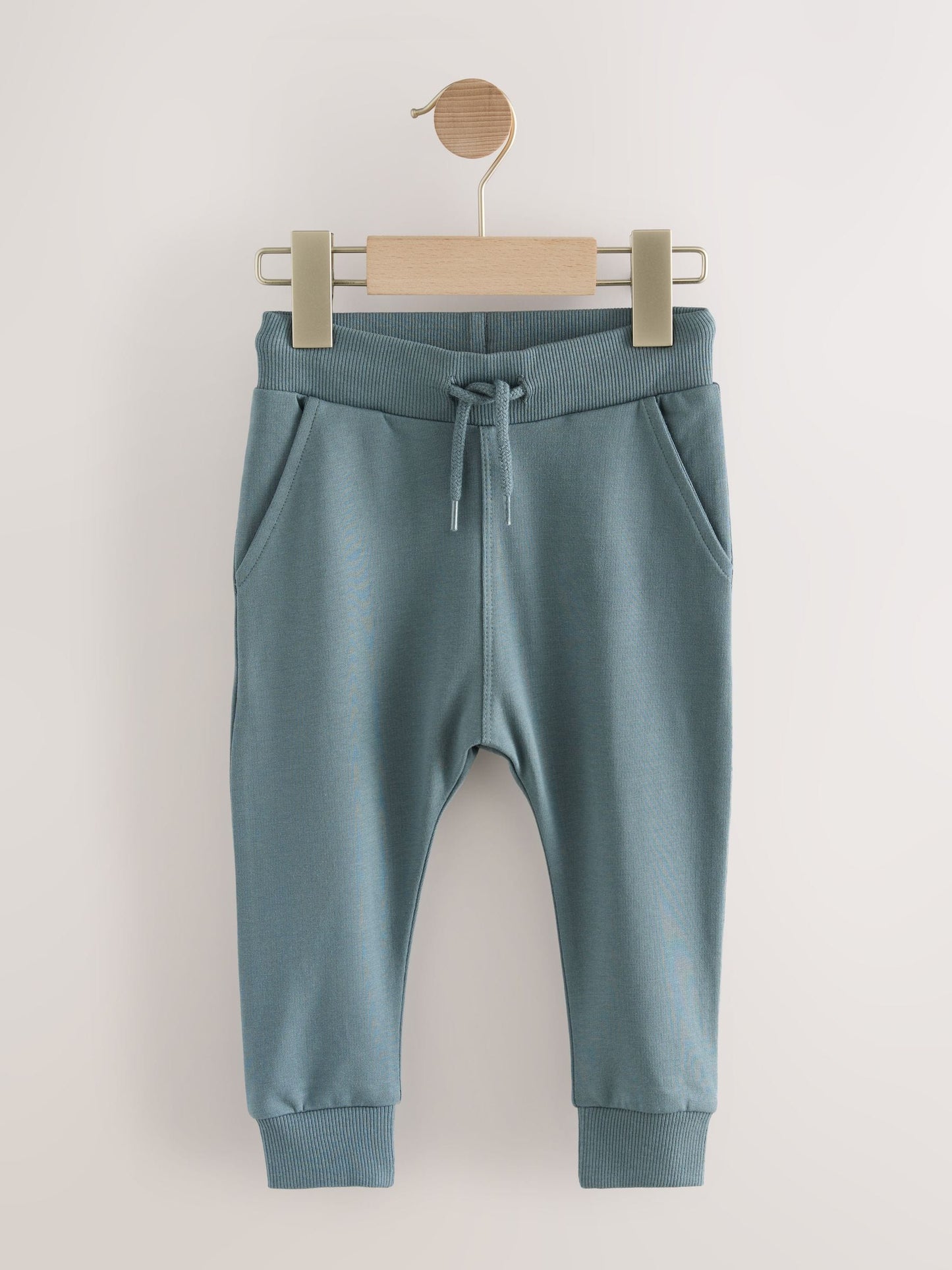 Blue/Tan Brown/Charcoal Grey Super Skinny Joggers 3 Pack (3mths-7yrs) image 5