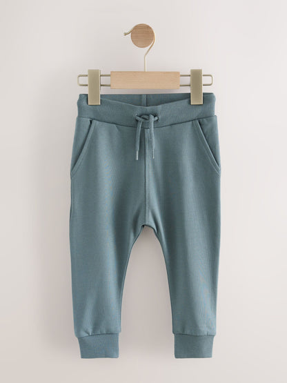Blue/Tan Brown/Charcoal Grey Super Skinny Joggers 3 Pack (3mths-7yrs) image 5