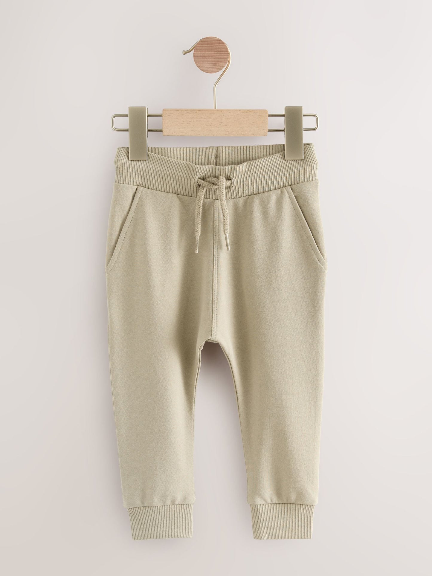 Stone/Tan Brown/Grey Skinny Fit Joggers 5 Pack (3mths-7yrs) image 2