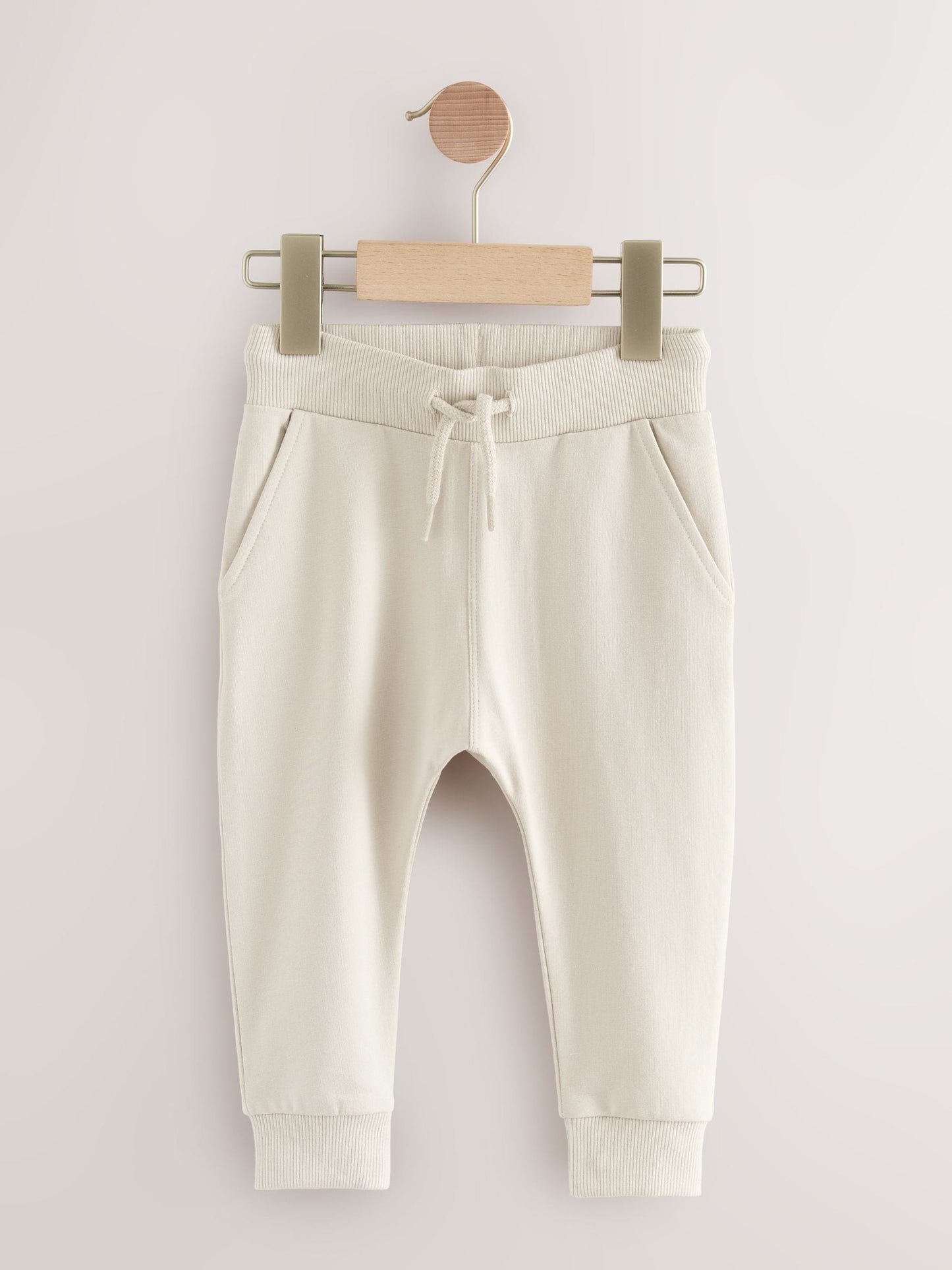 Stone/Tan Brown/Grey Skinny Fit Joggers 5 Pack (3mths-7yrs) image 4